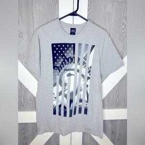 D18.14 Hanes Men's Nano Graphic Tee Gray Large